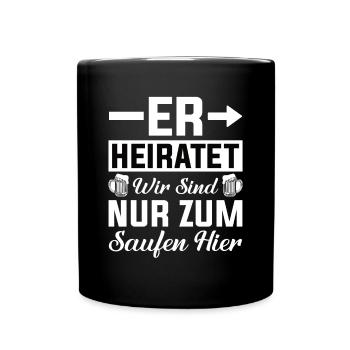 Junggesellenabschied Mann - Tasse einfarbig - Schwarz - Vorne