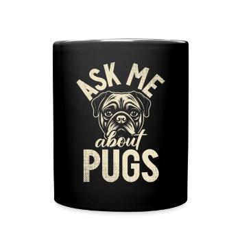 Pug Gifts for Pug Lovers - Full Colour Mug - black - Front