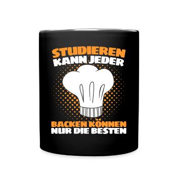 BACKEN KÖNNEN NUR DIE BESTEN - Bäcker Konditor - Tasse einfarbig - Schwarz - Vorne