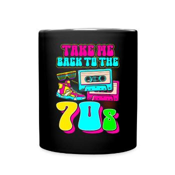 Hippie Groovy Retro Vaporwave - Mug uni - noir - Devant