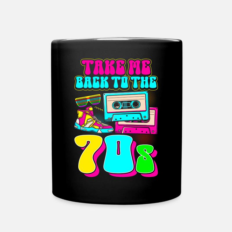 Hippie Groovy Retro Vaporwave - Tasse einfarbig - Schwarz