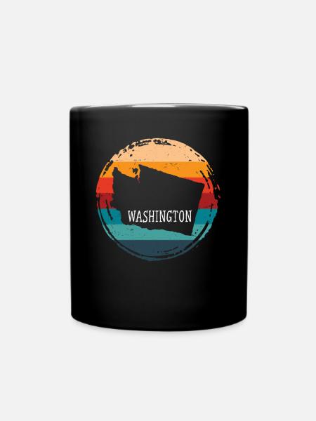 Washington - Tasse einfarbig - Schwarz
