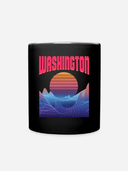 Washington - Tasse einfarbig - Schwarz