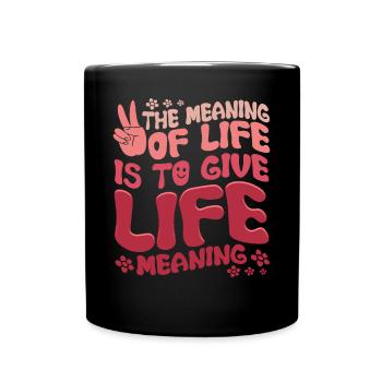 Hippie Retro Frieden Kind - Tasse einfarbig - Schwarz - Vorne
