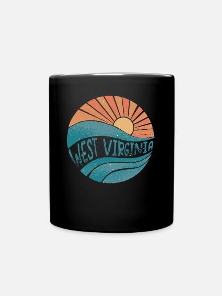 West Virginia - Tasse einfarbig - Schwarz