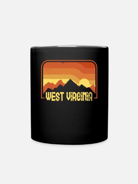 West Virginia - Tasse einfarbig - Schwarz