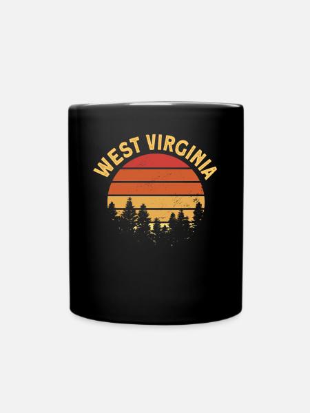 West Virginia - Tasse einfarbig - Schwarz