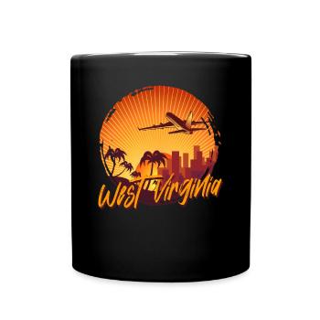 Virginie-Occidentale - Mug uni - noir - Devant