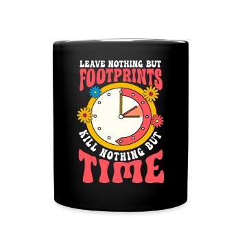 Paix hippie - Mug uni - noir - Devant