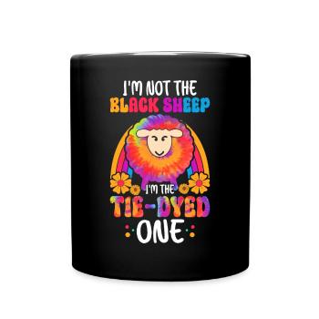 Lustiger Hippie-Frieden - Tasse einfarbig - Schwarz - Vorne