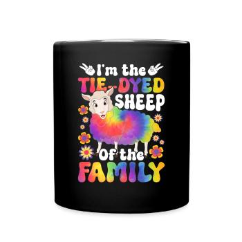 Lustiger Hippie-Frieden - Tasse einfarbig - Schwarz - Vorne