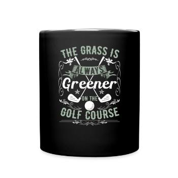 L’herbe est toujours plus verte sur le terrain de golf - Mug uni - noir - Devant
