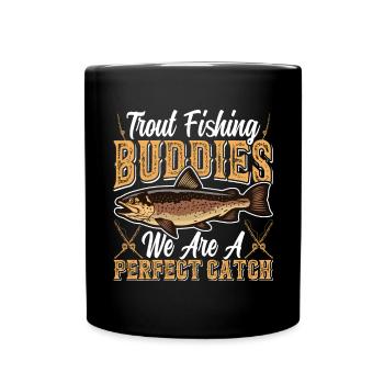 Funny Fishing Men Women - Tasse einfarbig - Schwarz - Vorne