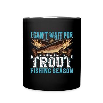 Funny Fishing Men Women - Tasse einfarbig - Schwarz - Vorne