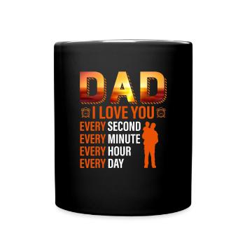Herren Papa Papa Vatertag Vintage Ehemann Lustig - Tasse einfarbig - Schwarz - Vorne