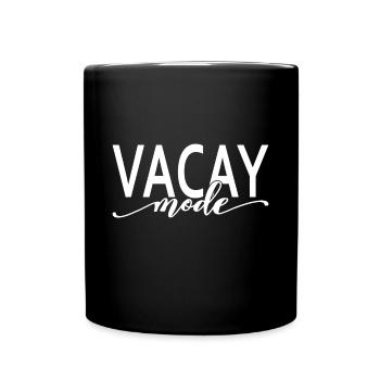 Urlaubsmodus, Urlaub, Sommer, Strand, Reisen Familie - Tasse einfarbig - Schwarz - Vorne