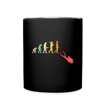 Cadeau Retro Diving Evolution pour les plongeurs - Mug uni - noir - Devant