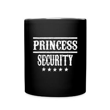 Prinzessin Security Halloween Geburtstagskostüm Mama D - Tasse einfarbig - Schwarz - Vorne