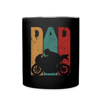 Vintage Sport Bike Papa Vatertag Geschenk Biker Moto - Tasse einfarbig - Schwarz - Vorne