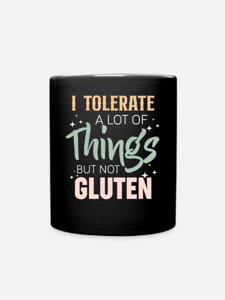 Tåler ting, men ikke gluten cøliaki - Ensfarget kopp - svart