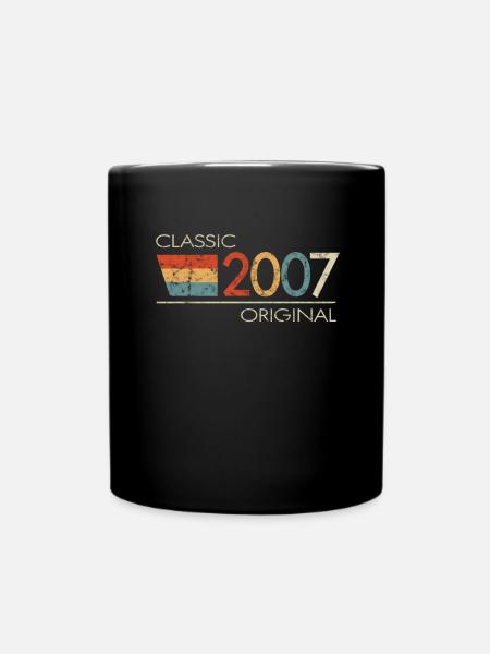 2007 Geburtstag Classic Original - Tasse einfarbig - Schwarz