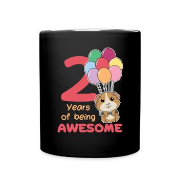 Cochons d’Inde pour les enfants de 2e anniversaire deux - Mug uni - noir - Devant