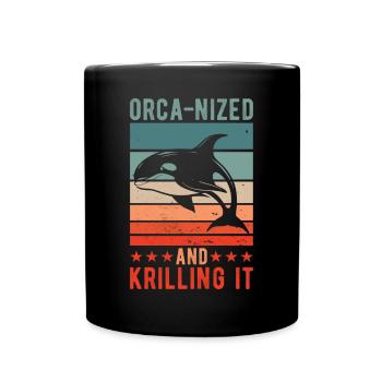 Orca-nisé et krilling - Mug uni - noir - Devant