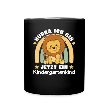 Hourra, je suis maintenant un enfant de maternelle Leo - Mug uni - noir - Devant