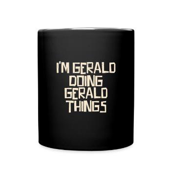 I'm Gerald doing Gerald things - Full Colour Mug - black - Front