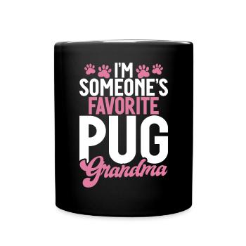 Pug Gifts for Pug Lovers - Tasse einfarbig - Schwarz - Vorne