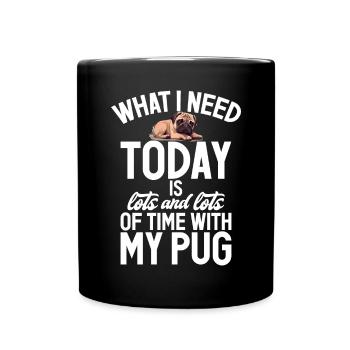 Pug Gifts for Pug Lovers - Full Colour Mug - black - Front