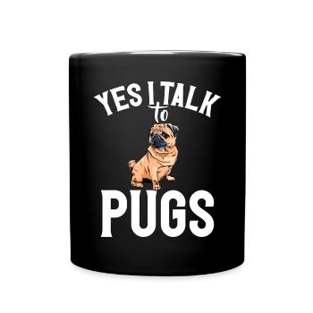 Pug Gifts for Pug Lovers - Full Colour Mug - black - Front