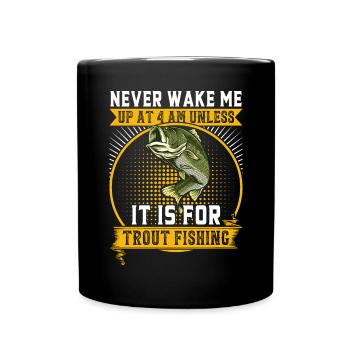 Funny Fishing Men Women - Tasse einfarbig - Schwarz - Vorne