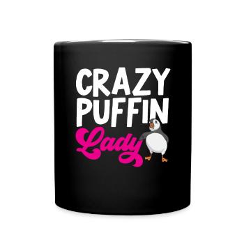puffin puffin auke birds Lunde - Full Colour Mug - black - Front