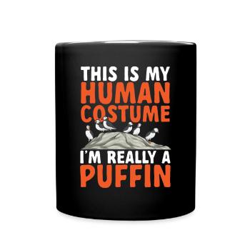 puffin puffin auke birds Lunde - Full Colour Mug - black - Front