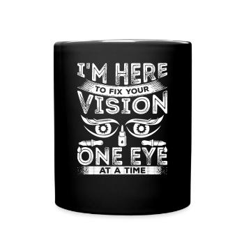 Ophthalmologist Correct your vision Opticians - Full Colour Mug - black - Front