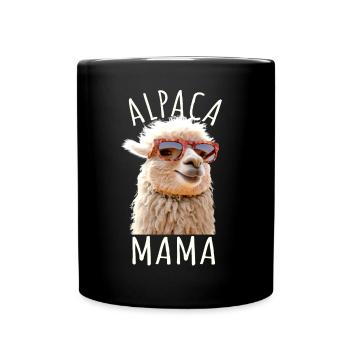 Alpaca Mama Alpaca Mother Llama Mother's Day Alpaca - Full Colour Mug - black - Front