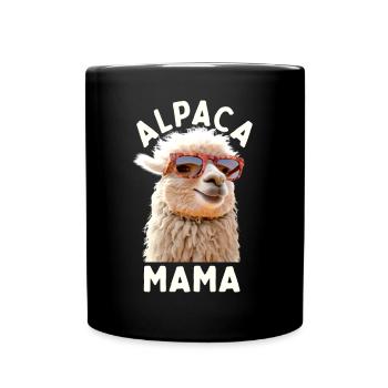 Alpaca Mama Alpaca Mother Llama Mother's Day Alpaca - Full Colour Mug - black - Front