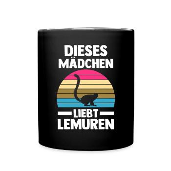 Lemur - Tasse einfarbig - Schwarz - Vorne