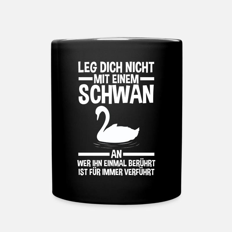 Schwan - Tasse einfarbig - Schwarz