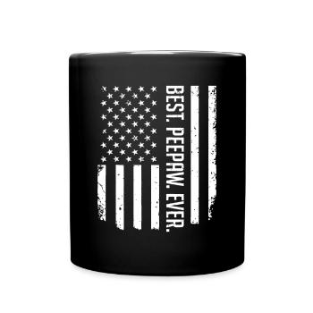 Meilleur Peepaw Homme Jamais Drapeau américain - Mug uni - noir - Devant