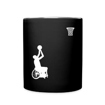 Rollstuhlbasketball Rollstuhl Basketball Spieler - Tasse einfarbig - Schwarz - Vorne