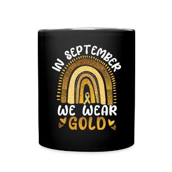En septembre, nous portons Gold Childhood Cancer - Mug uni - noir - Devant