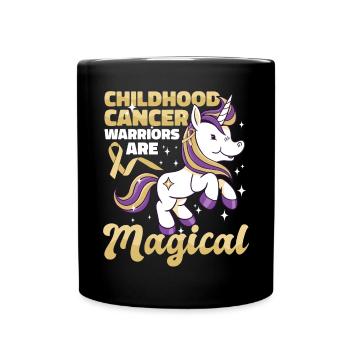 Childhood Cancer Warriors Are Magical - Full Colour Mug - black - Front