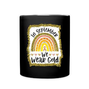 En septembre, nous portons Gold Childhood Cancer - Mug uni - noir - Devant