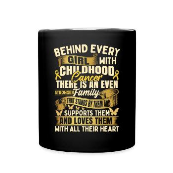 Famille de sensibilisation au cancer infantile - Mug uni - noir - Devant