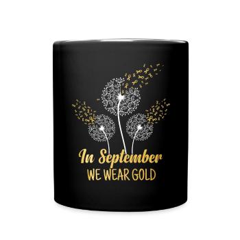 En septembre, nous portons Gold Childhood Cancer - Mug uni - noir - Devant