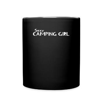 Outdoor Camping Girl - Sexy Camping Girl - Tasse einfarbig - Schwarz - Vorne