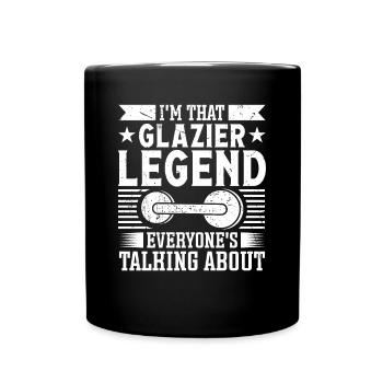 Glaser Glazier Legend Glaserarbeiter Fensterbau - Full Colour Mug - black - Front