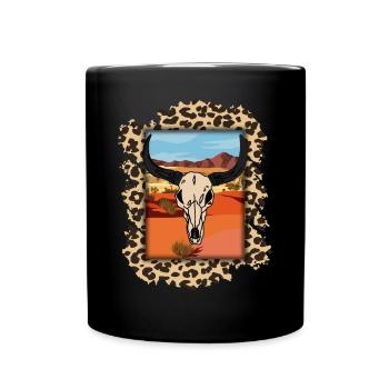 Country Cow girl Texas Oklahoma Rodeo - Tasse einfarbig - Schwarz - Vorne